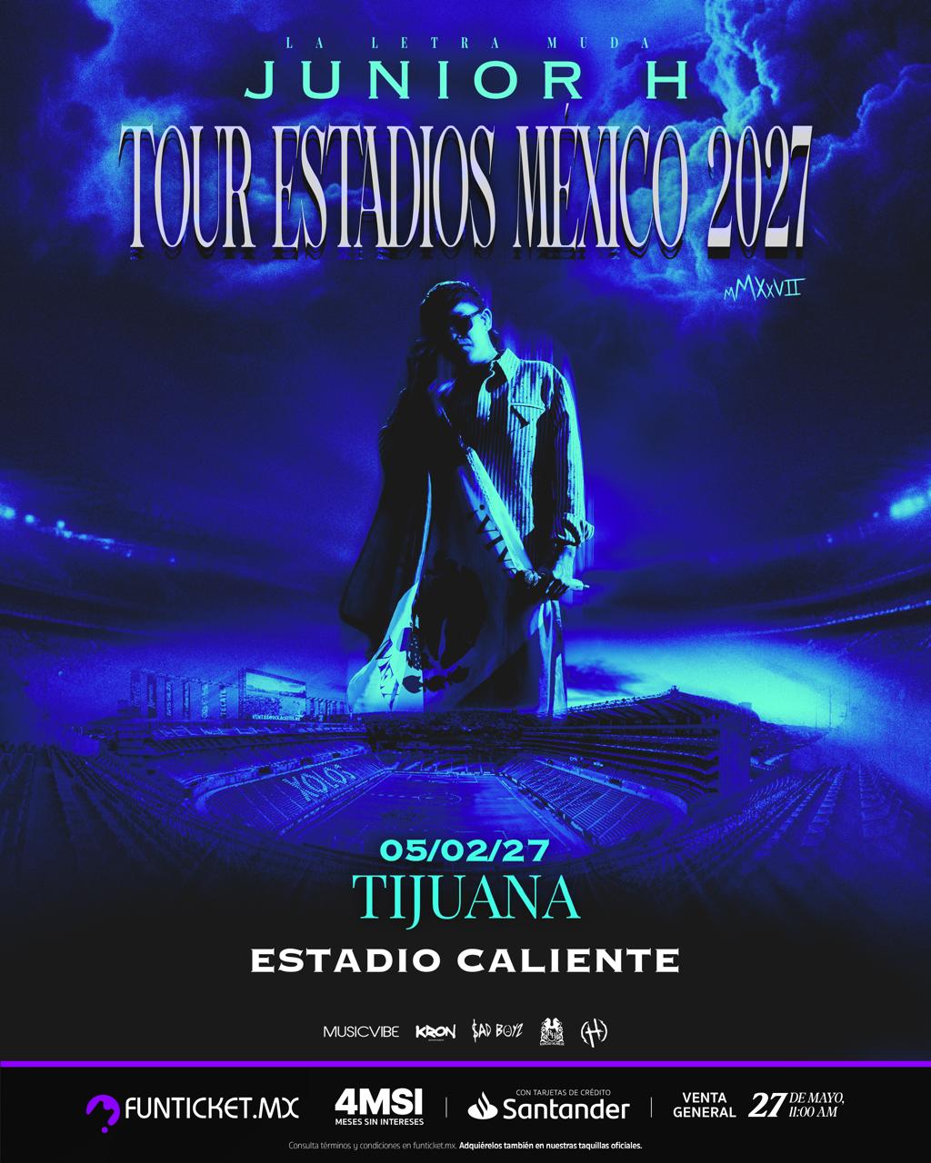 JUNIOR H PRESENTA TOUR ESTADIOS Y CONFIRMA ASISTENCIA EN TIJUANA