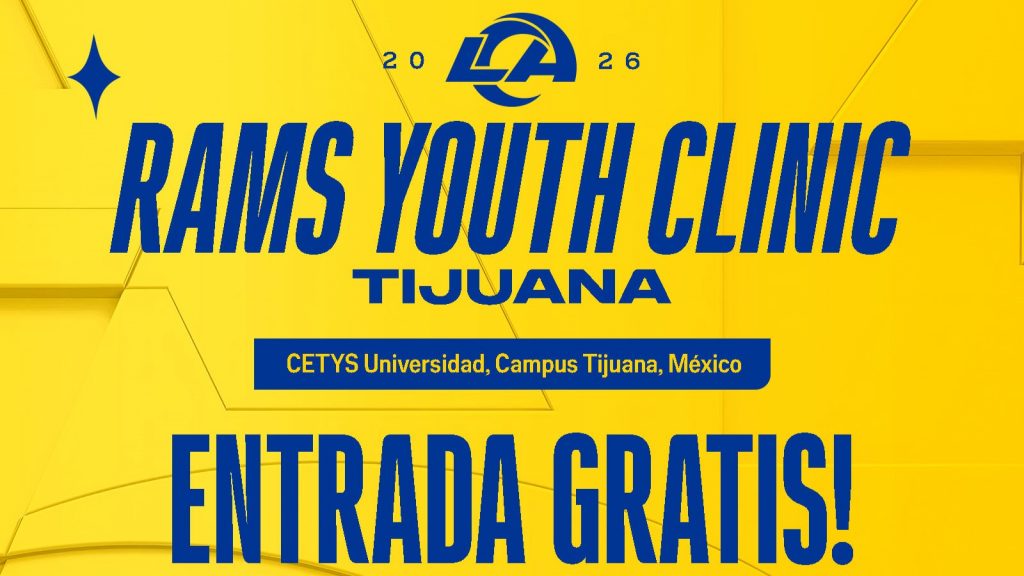 RAMS TRAERÁN CLÍNICA GRATUITA DE FLAG FOOTBALL A TIJUANA