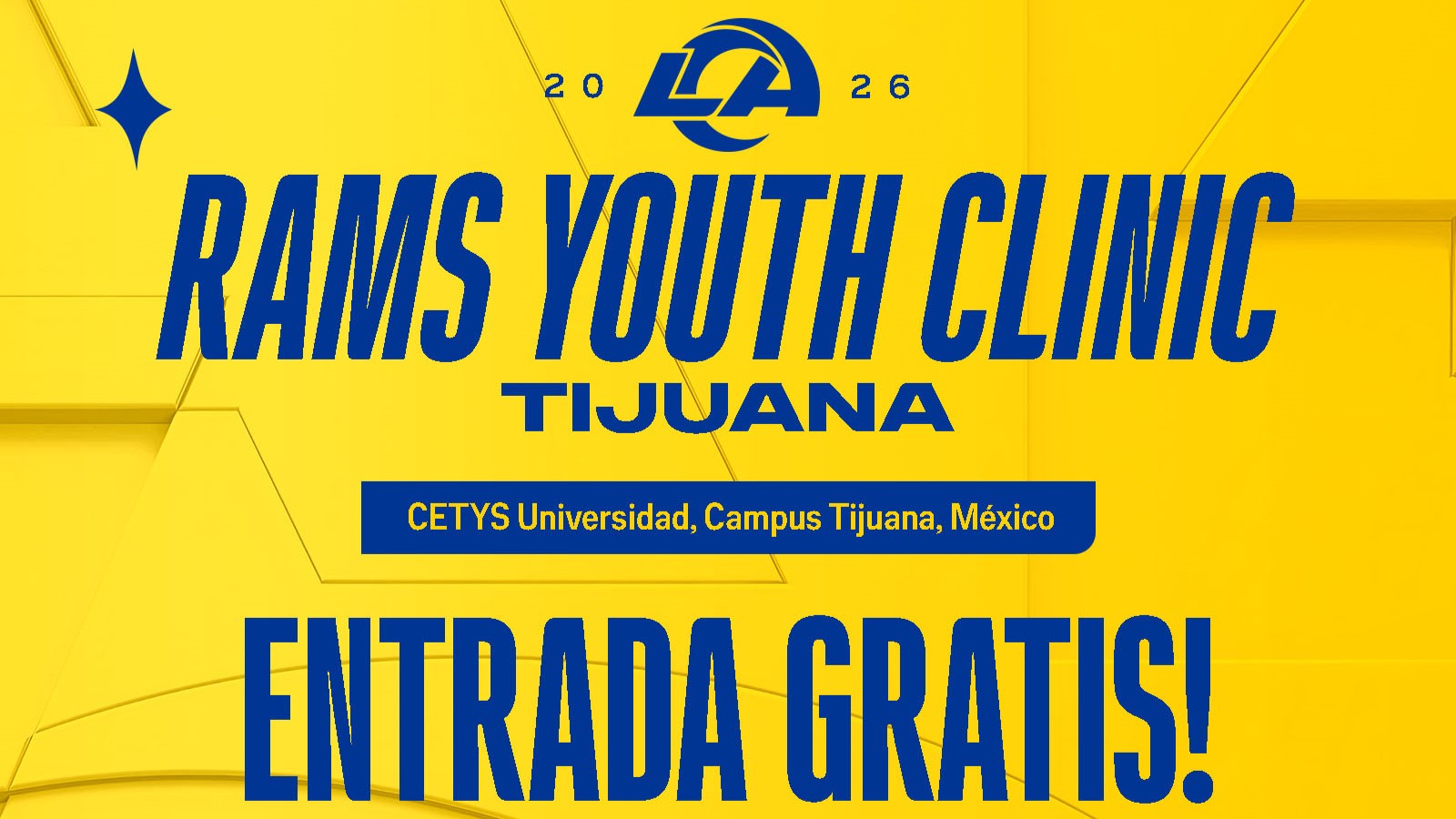 RAMS TRAERÁN CLÍNICA GRATUITA DE FLAG FOOTBALL A TIJUANA