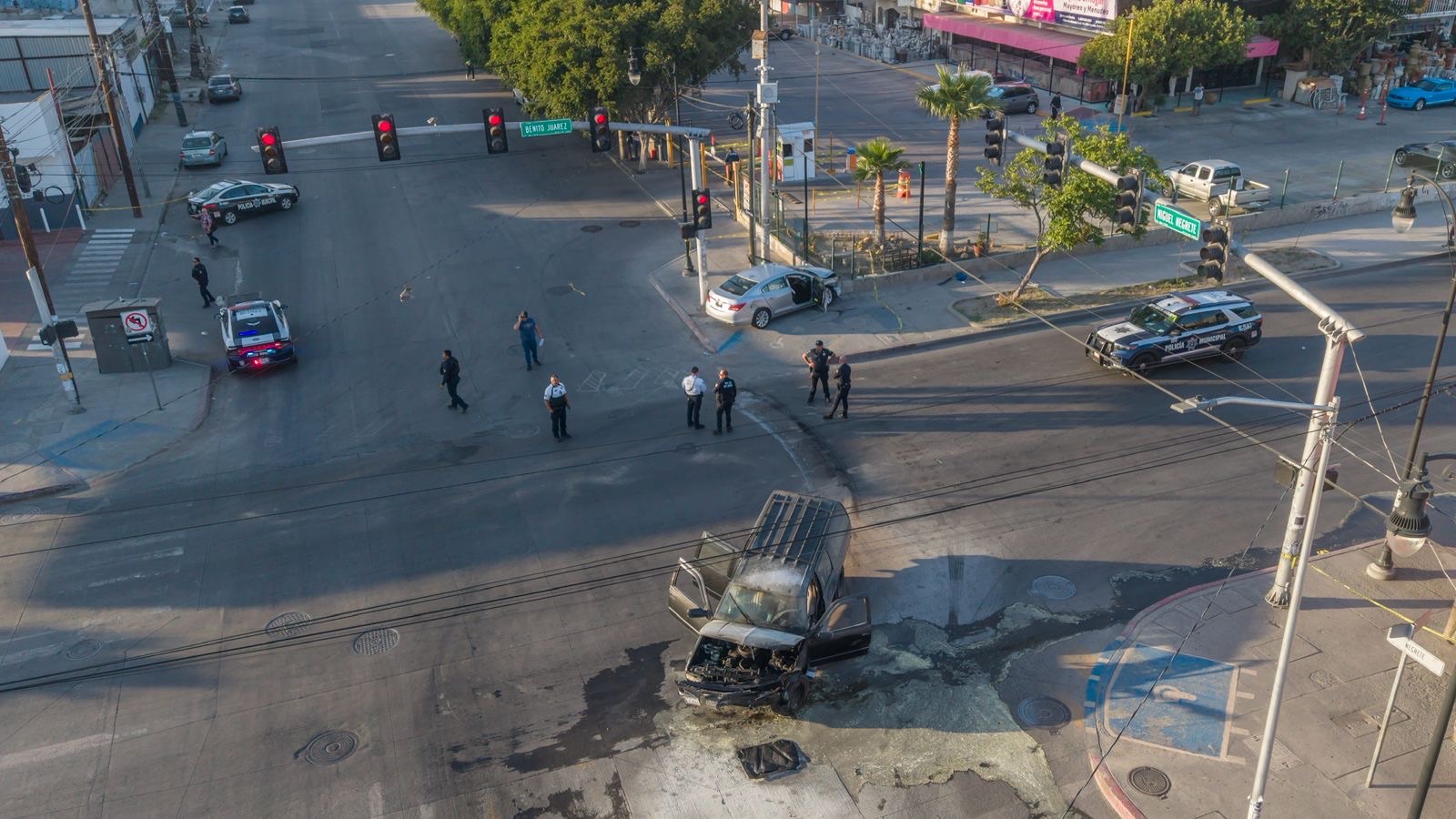 PERSECUCIÓN POLICIAL PROVOCA CHOQUE EN LA ZONA CENTRO