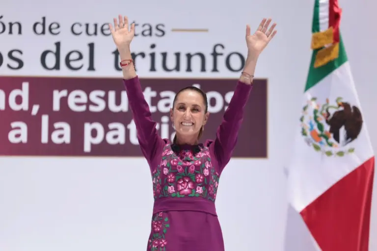 Claudia Sheinbaum durante su informe el pasado domingo 31 de mayo.