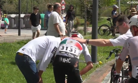 Isaac del Toro abandona la ITZULIA BASQUE COUNTRY tras caída.