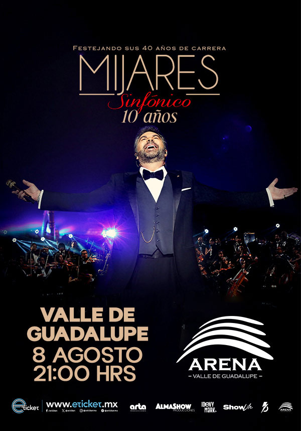 Cartel oficial del concierto de Mijares Sinfónico.