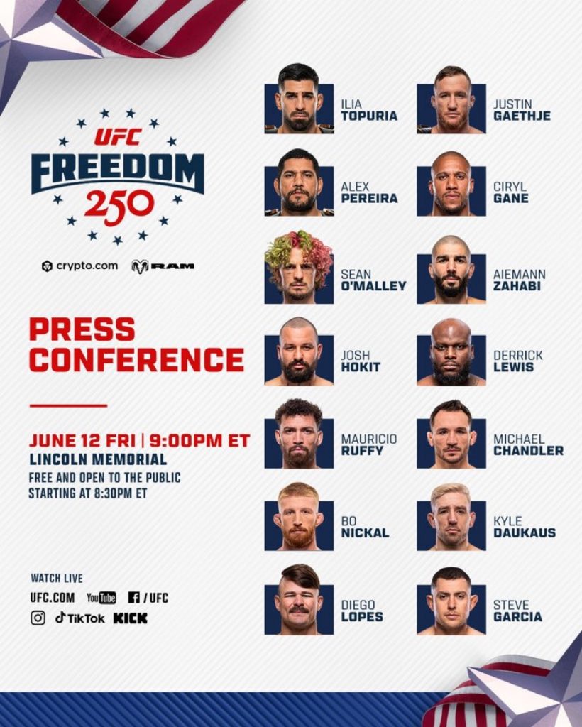 SE ELEVA LA TEMPERATURA DE UFC FREEDOM 250.