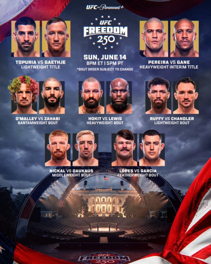 UFC FREEDOM 250: COMIENZA LA CUENTA REGRESIVA.