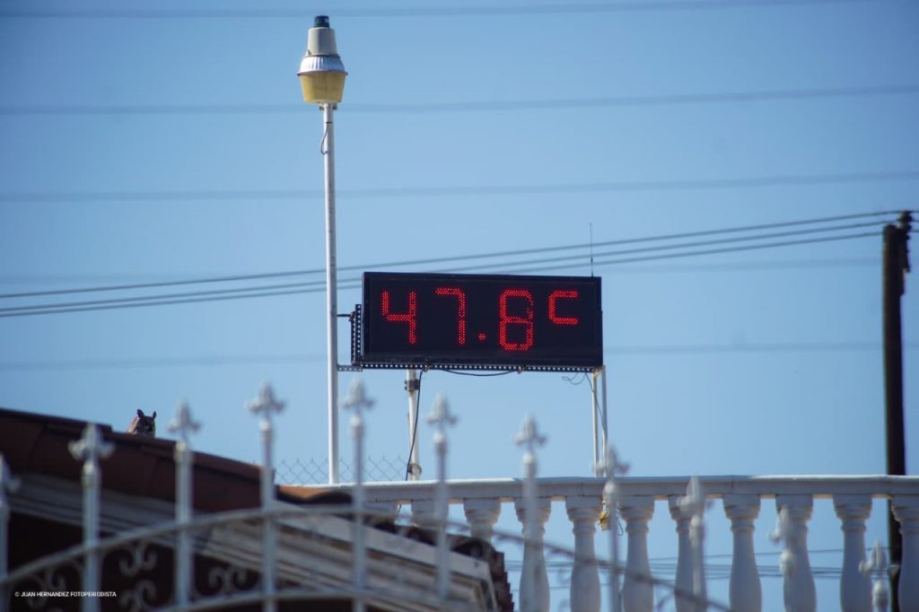 Temperatura máxima de Mexicali este jueves 23 de julio.