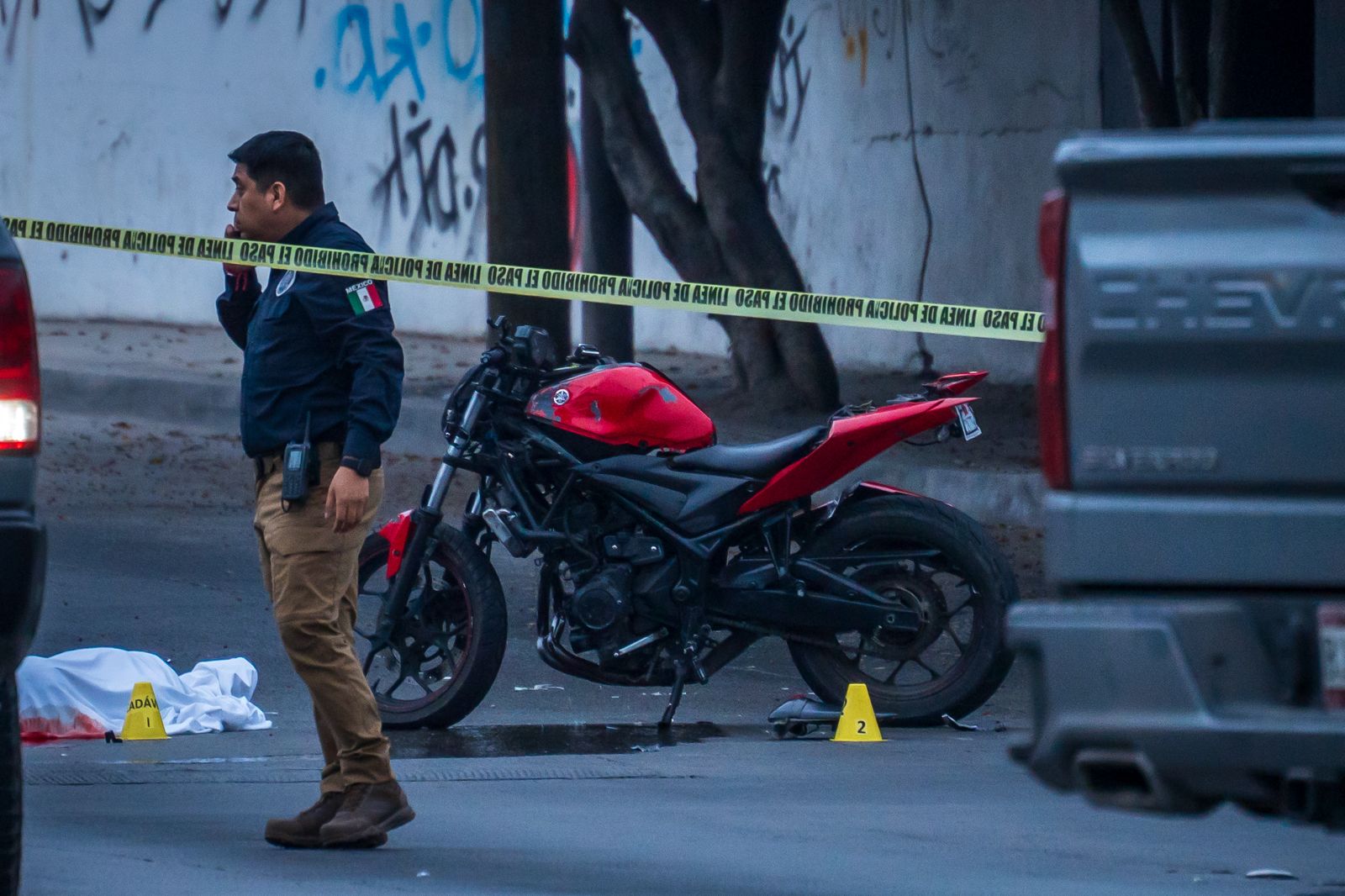 MOTOCICLISTA MUERE EN ACCIDENTE SOBRE EL BULEVAR CUAUHTÉMOC SUR