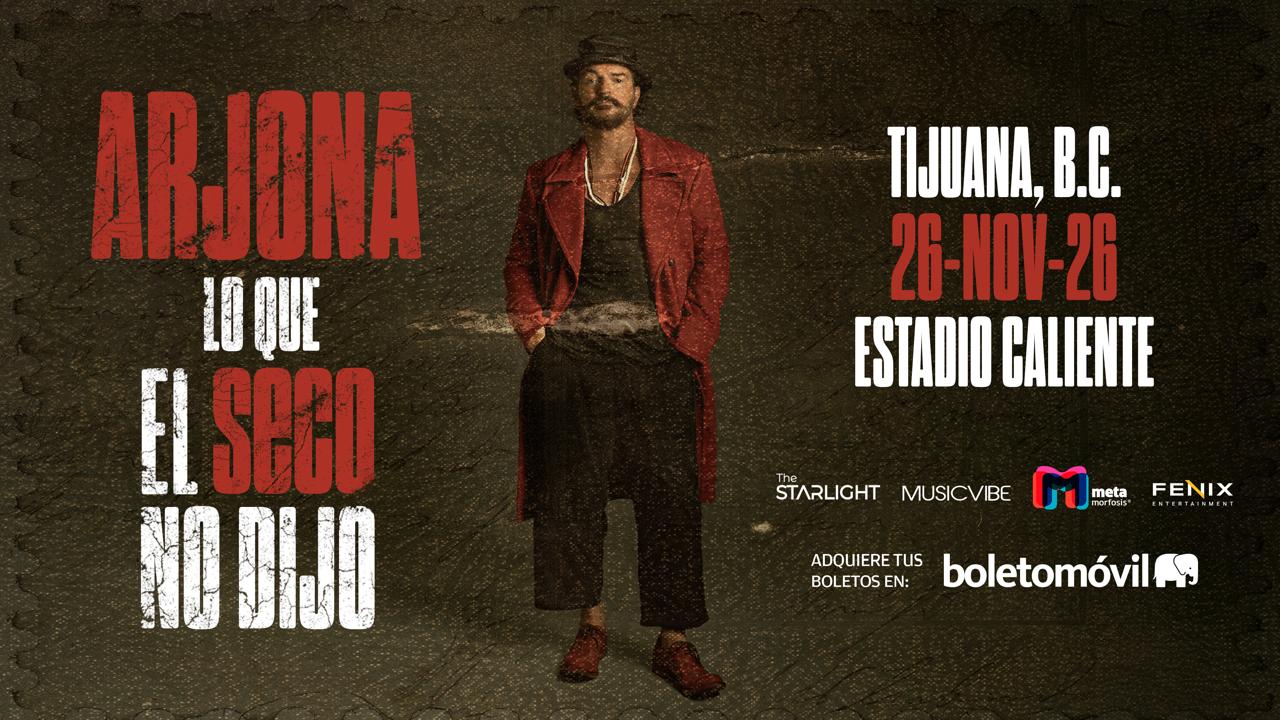 RICARDO ARJONA LLEVARÁ SU GIRA “LO QUE EL SECO NO DIJO” A TIJUANA ESTE NOVIEMBRE