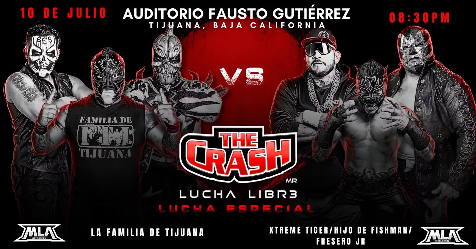 ESPECTACULAR LUCHA DE CABELLERAS: THE CRASH PRESENTA UNA NOCHE DE ALTO IMPACTO EN TIJUANA