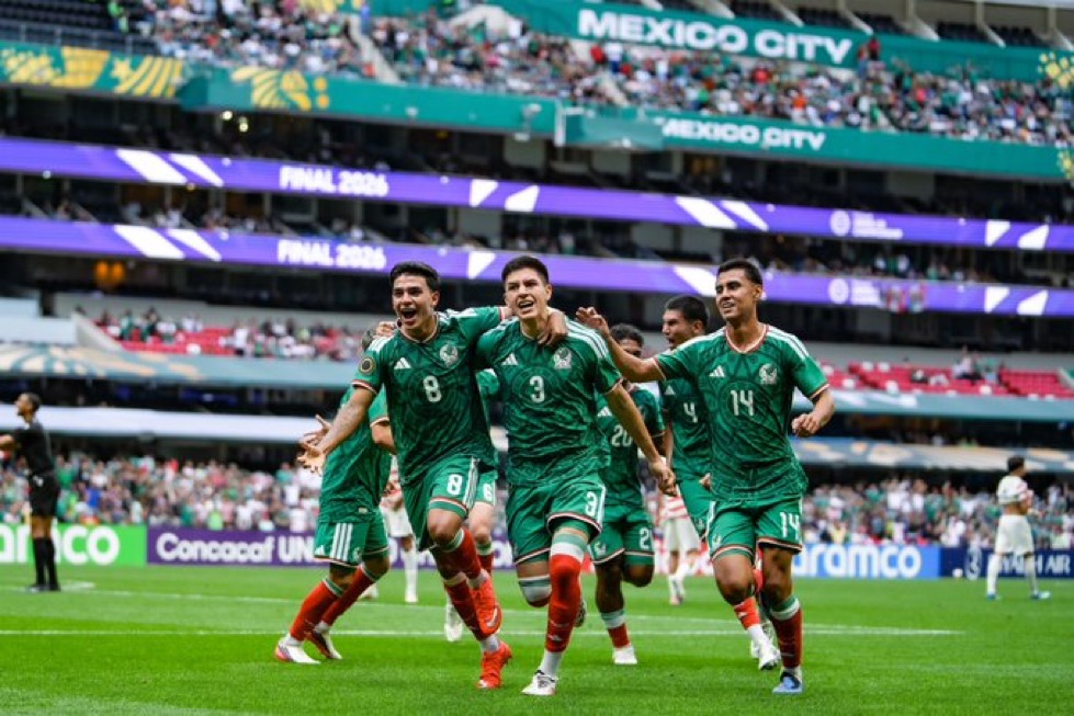 Cristóbal Alfaro festejando su doblete en la final del premundial sub-20 de la CONCACAF.