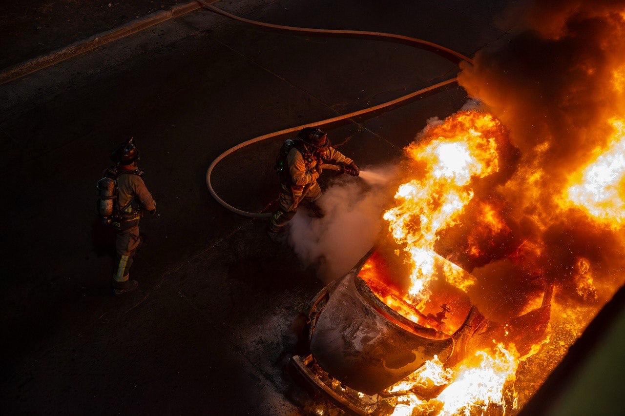 SE INCENDIA VEHÍCULO EN FILA DE LA READY LANE