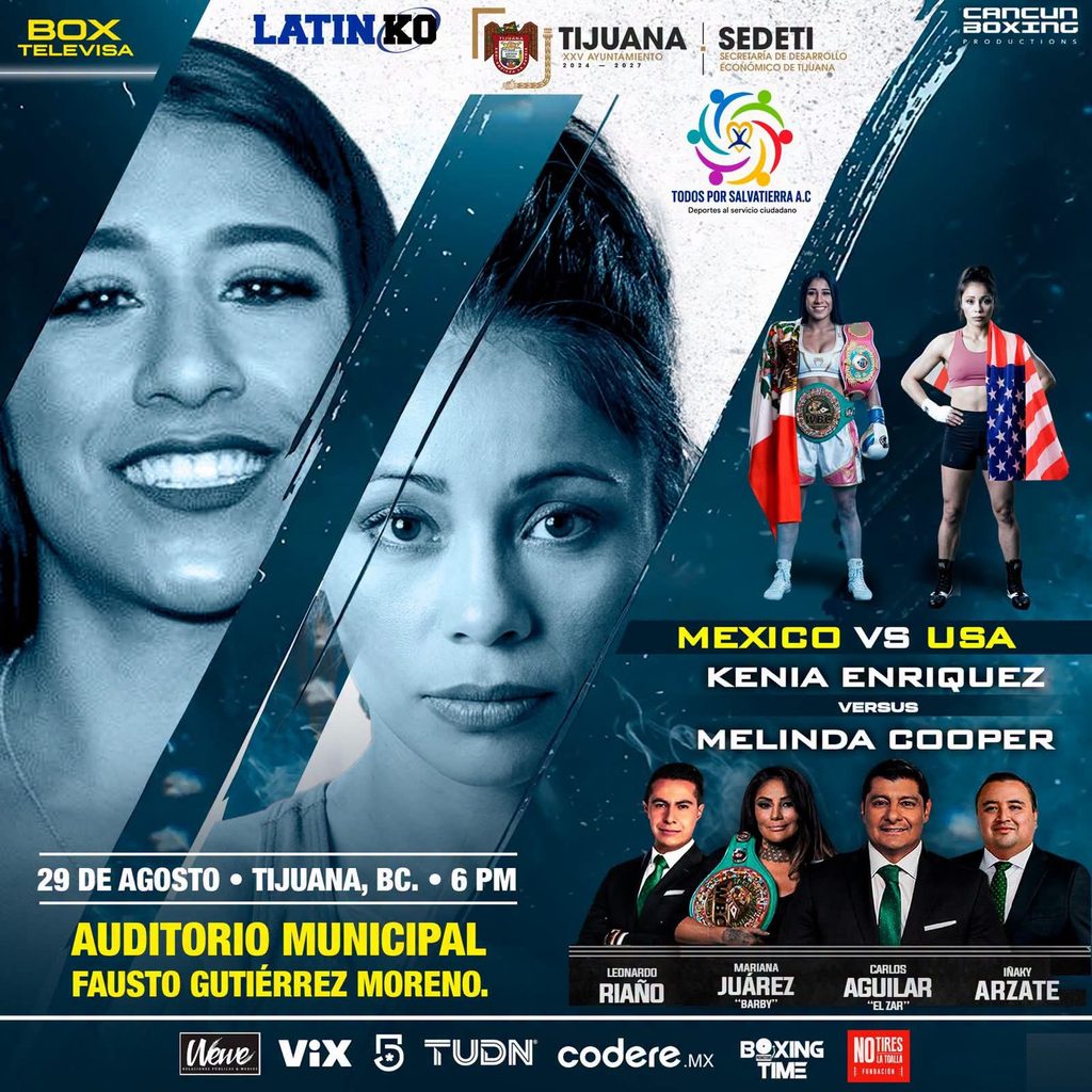 KENIA ENRÍQUEZ REGRESA AL RING DE TIJUANA ESTE 29 DE AGOSTO.