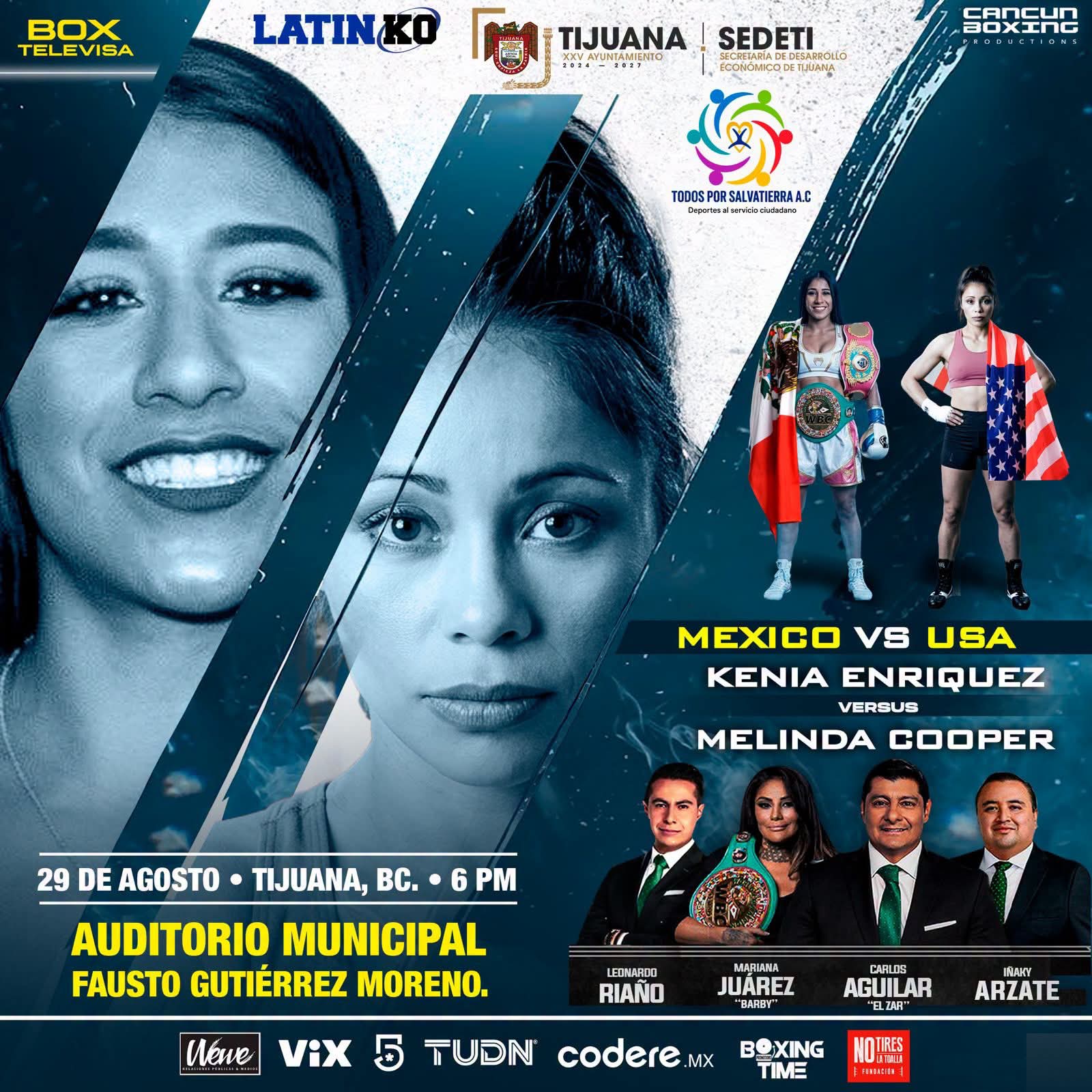 KENIA ENRÍQUEZ REGRESA AL RING DE TIJUANA ESTE 29 DE AGOSTO