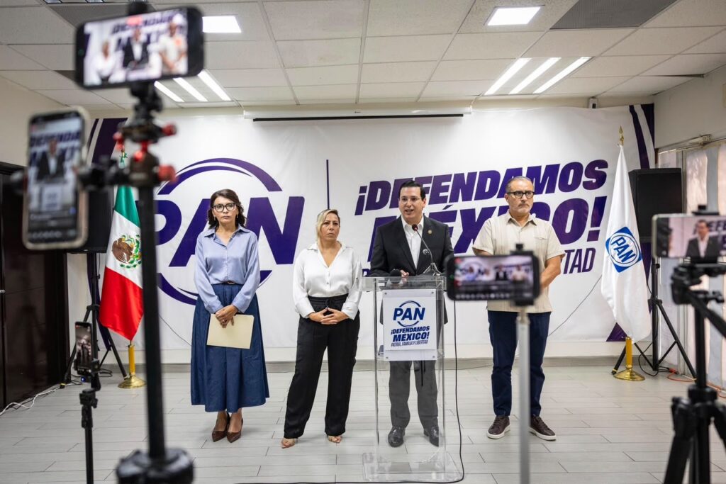 Rueda de prensa del PAN en Tijuana.